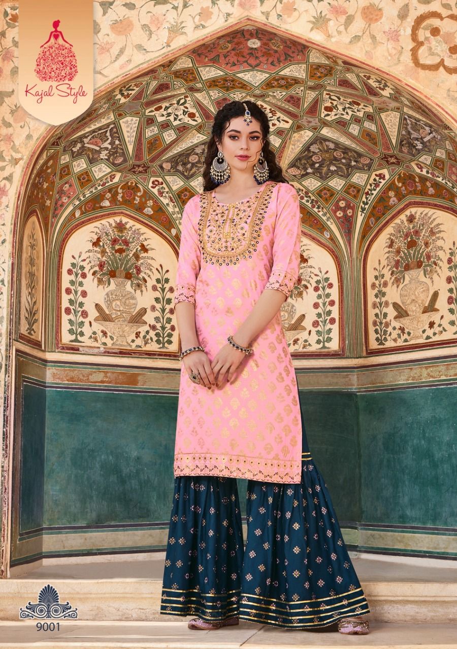 Fashion Label 9 New Exclusive Wear Rayon Embroidery Kurti With Bottom Collection